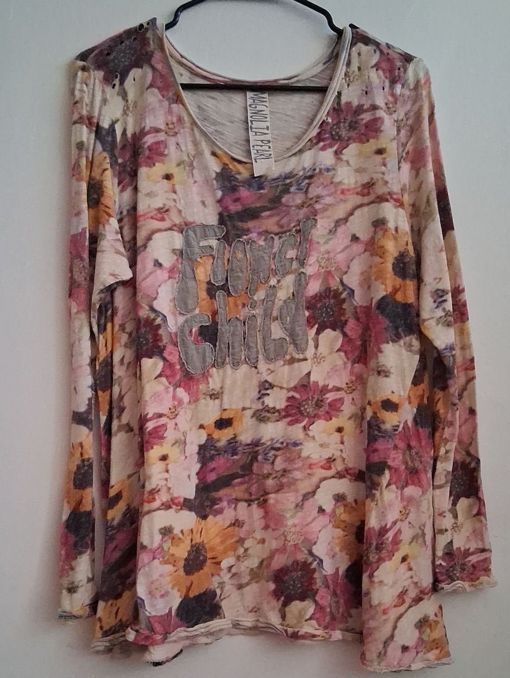 MAGNOLIA PEARL FLOWER CHILD APPLIQUE DYLAN TEE